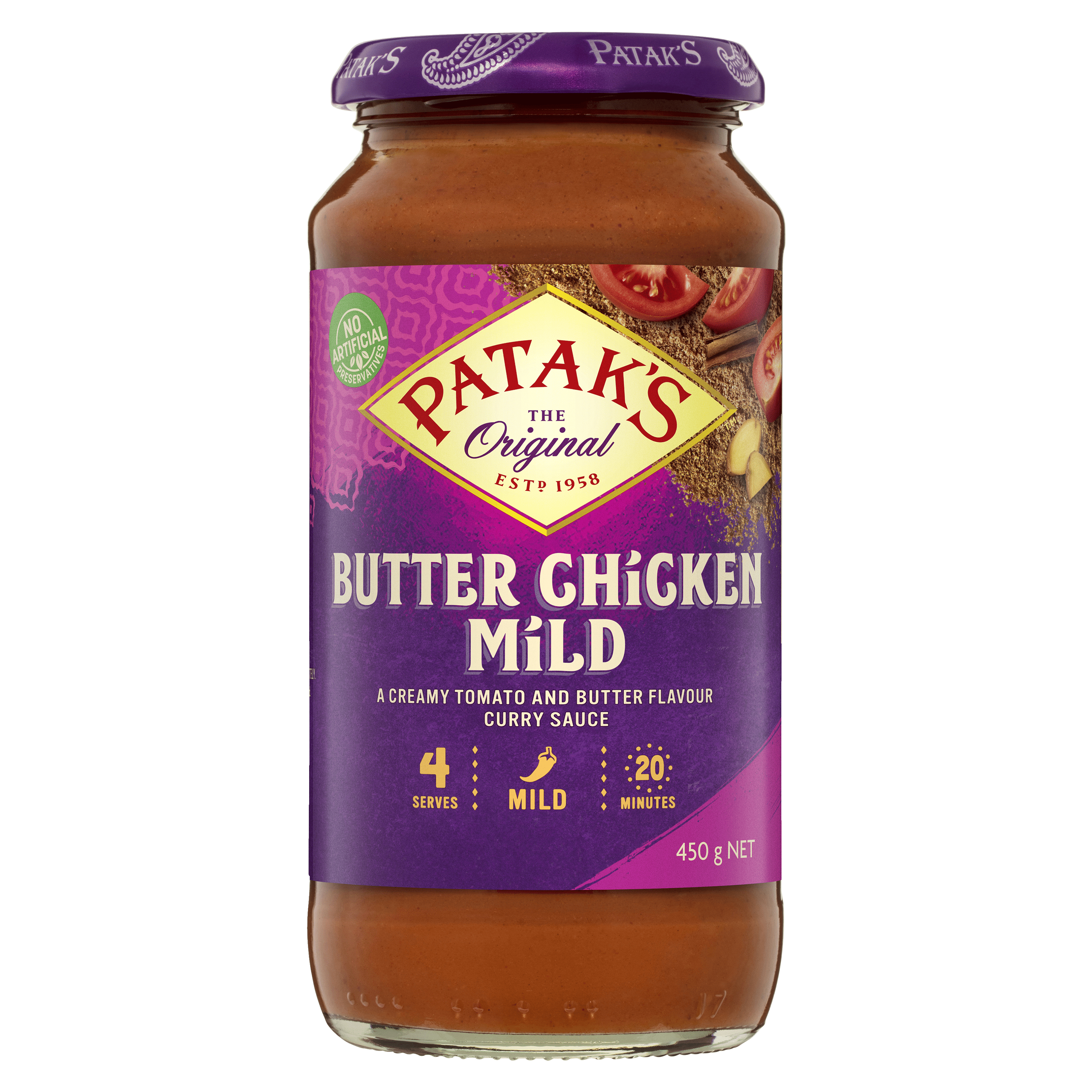 Patak’s Butter Chicken Mild Simmer Sauce 450g
