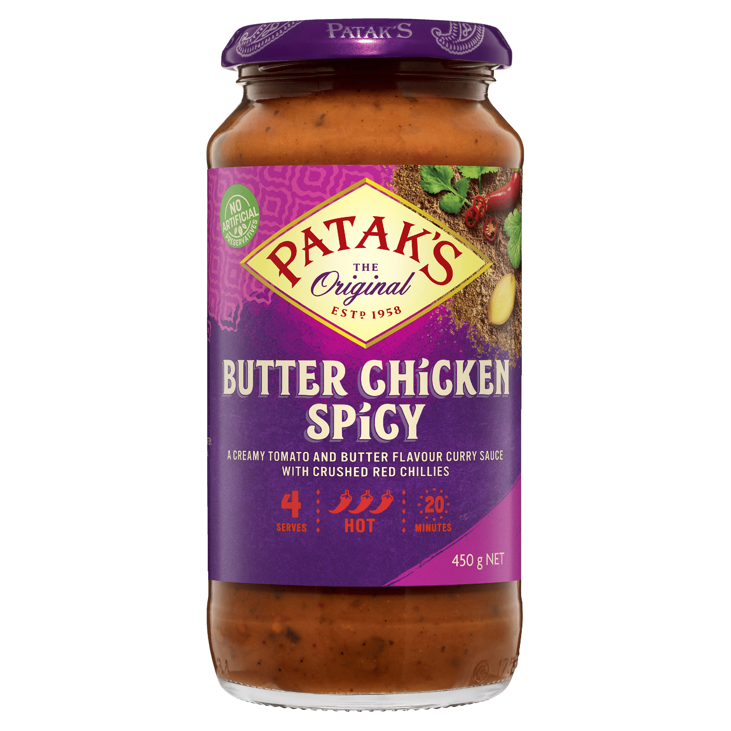 Patak’s Butter Chicken Spicy Simmer Sauce 450g