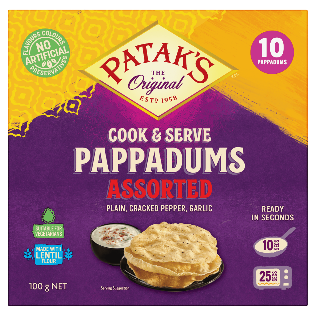 Patak’s Cook To Eat Pappadums Assorted 100g
