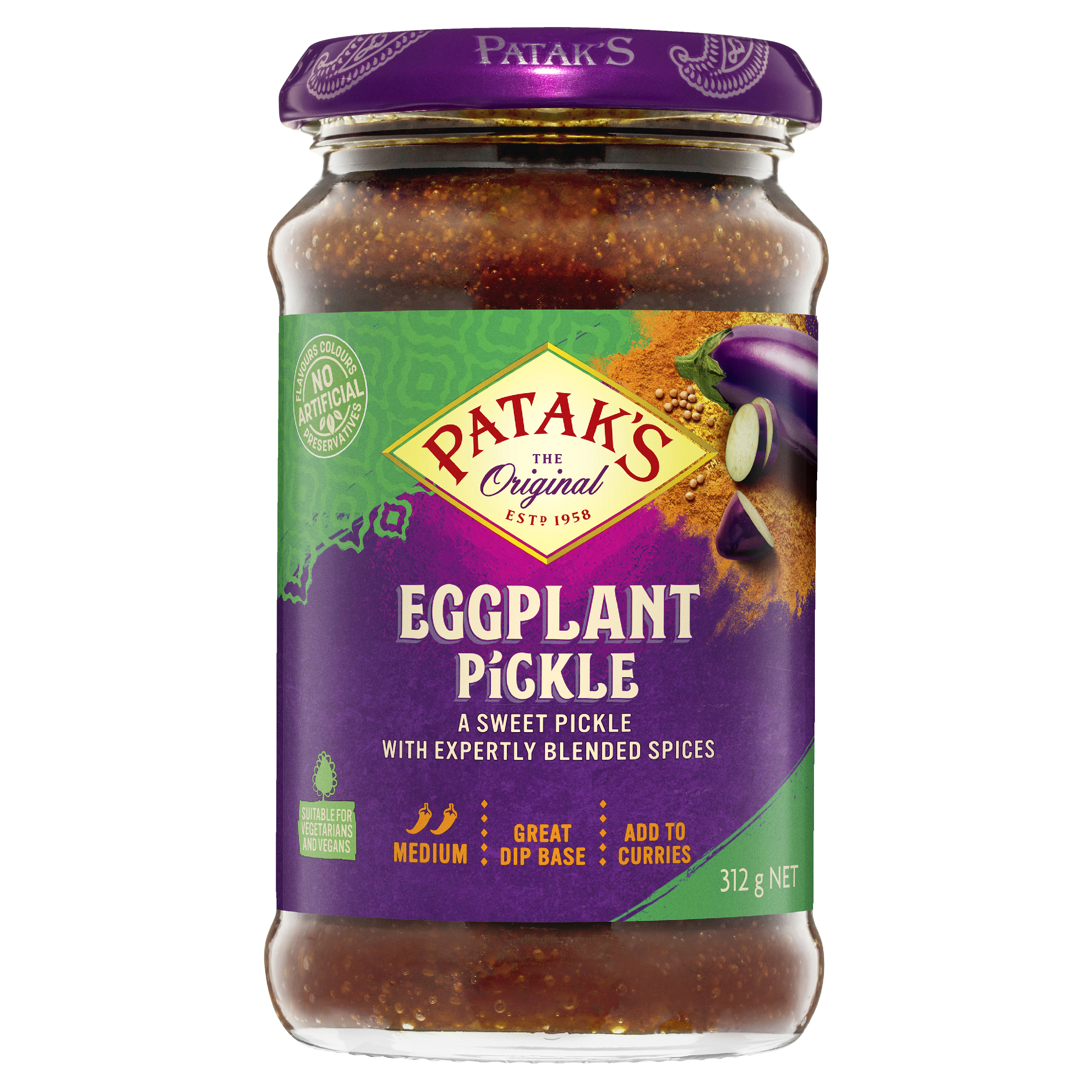 Patak’s Eggplant Pickle Medium 312g