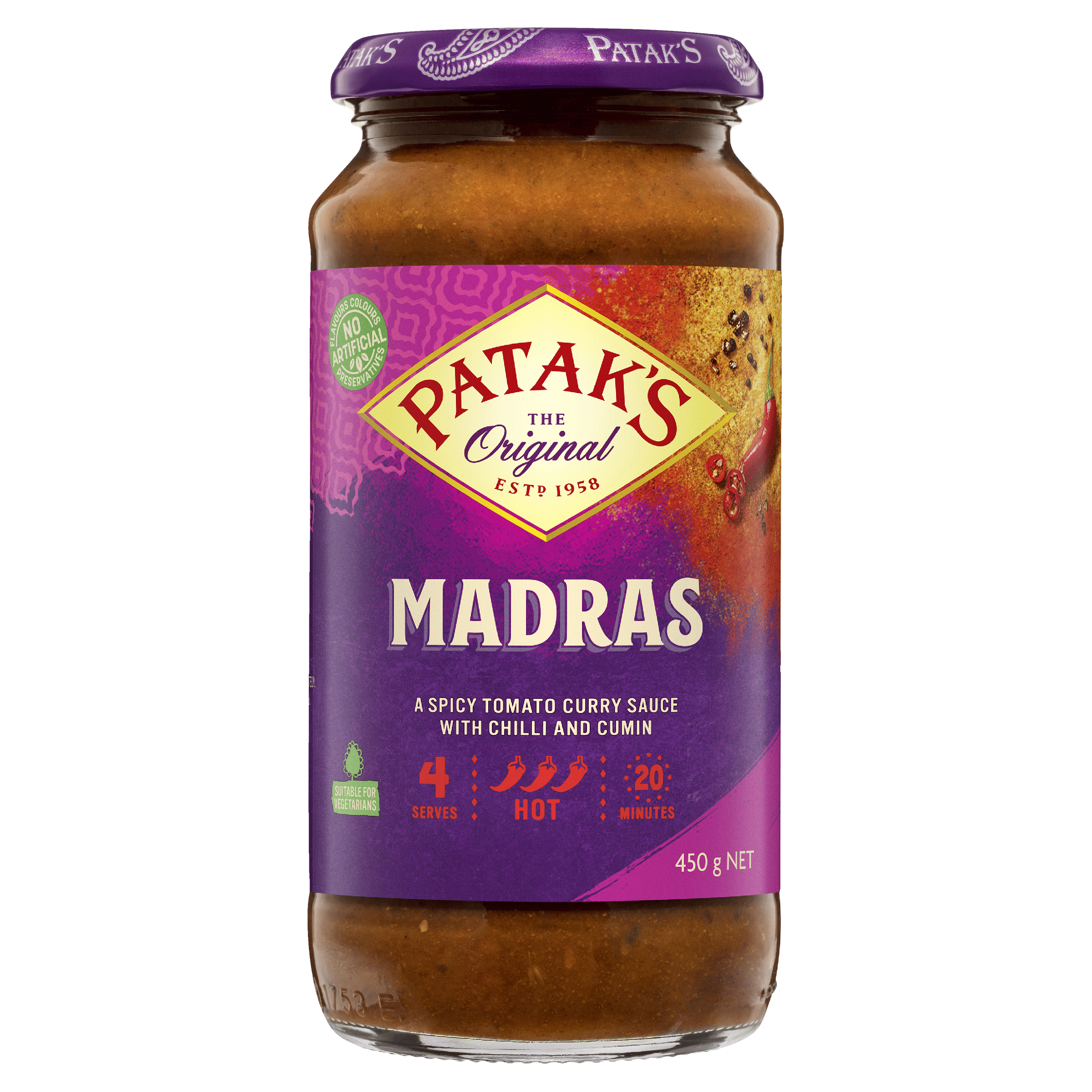 Patak’s Madras Simmer Sauce 450g