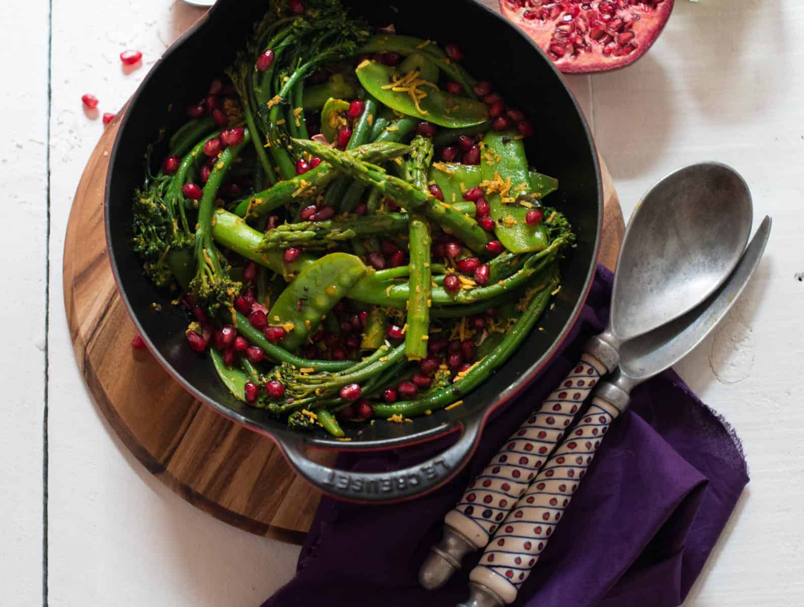 Stir Fry Greens - Coulourful veggie dish with a twist