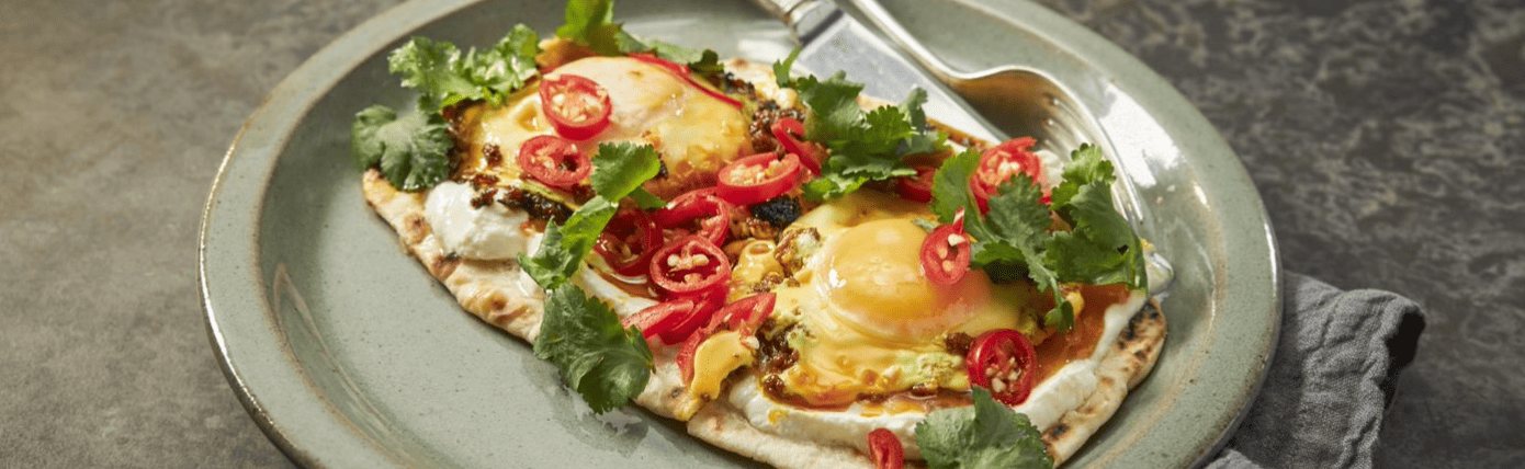 Courtney Roulston’s Korma Fried Eggs on Naan