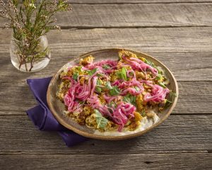 Smashed Bombay Potato Chaat